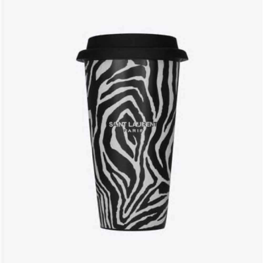 YSL ceramic travel coffee cup mug